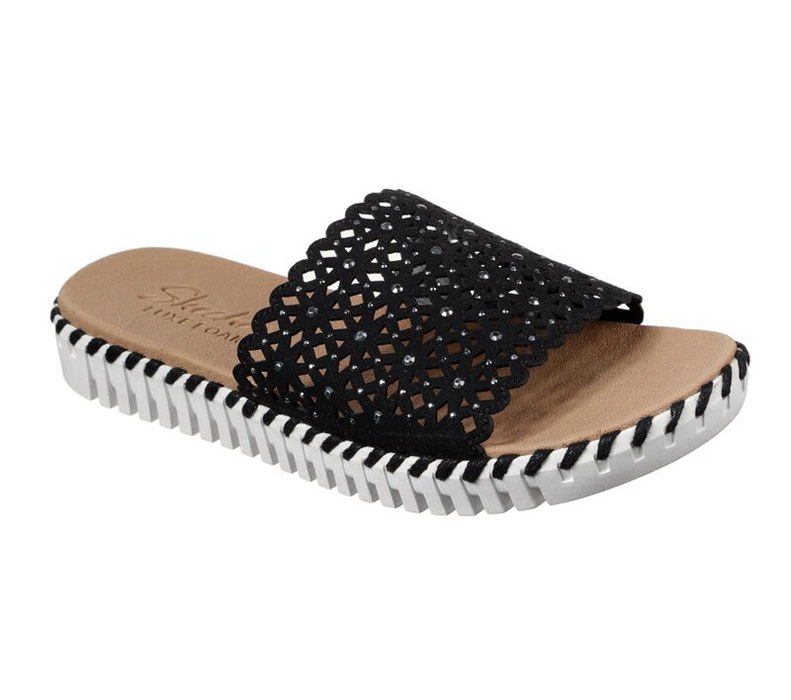 Skechers Dam Svarta Badtofflor - Sepulveda - Dahlia - Sverige (SVYAX-2894)